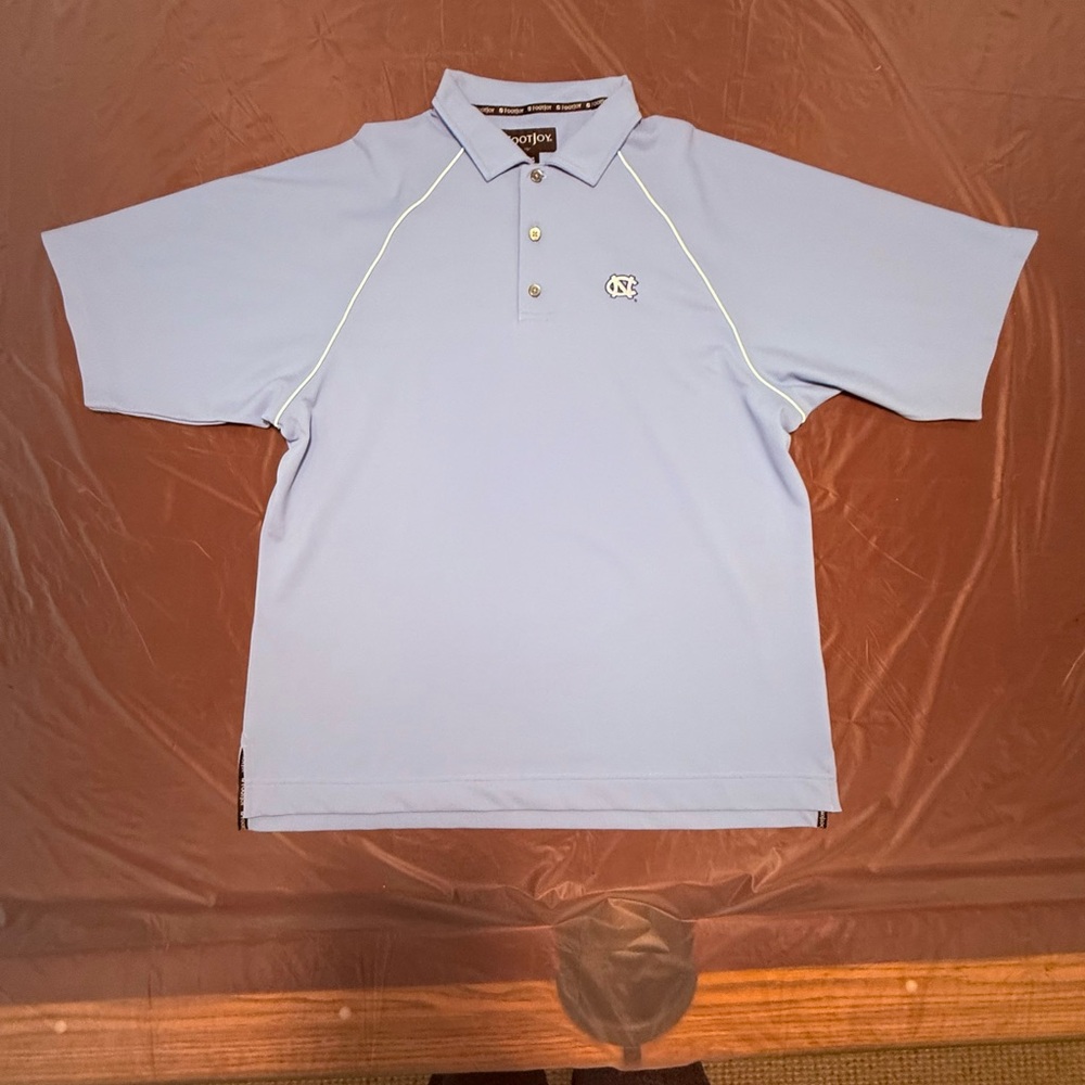 FootJoy Blue and White UNC Polo Active Golf Shirt Size Large - Picture 3 of 10